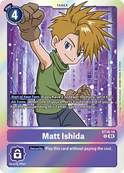Digimon TCG Card 'ST16-014' 'Matt Ishida'