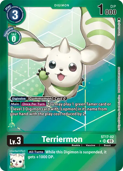 Digimon TCG Card 'ST17-002_P1' 'Terriermon'