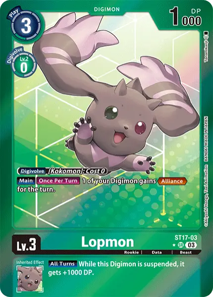 Digimon TCG Card 'ST17-003_P1' 'Lopmon'