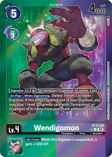 Digimon TCG Card 'ST17-004_P1' 'Wendigomon'