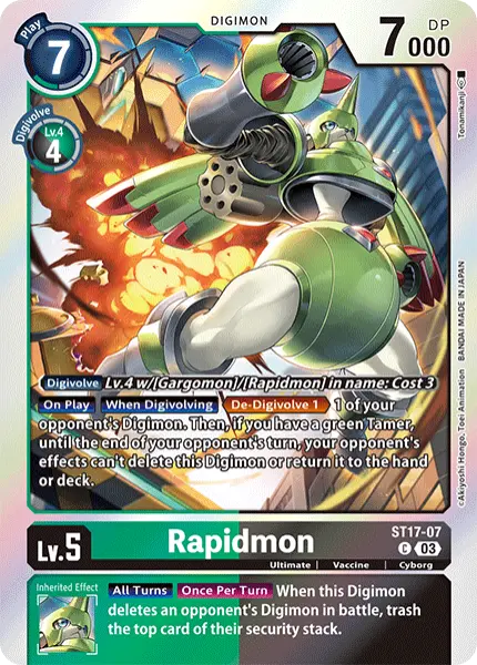 Digimon TCG Card ST17-07 Rapidmon
