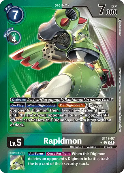 Digimon TCG Card 'ST17-007_P1' 'Rapidmon'