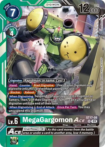 Digimon TCG Card ST17-08 MegaGargomon
