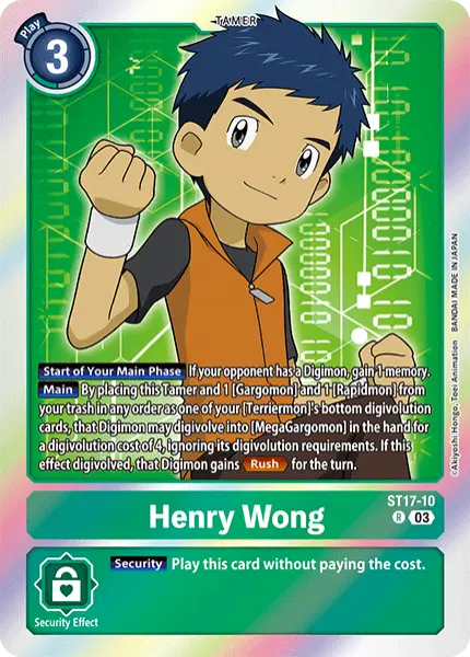 Digimon TCG Card 'ST17-010' 'Henry Wong'
