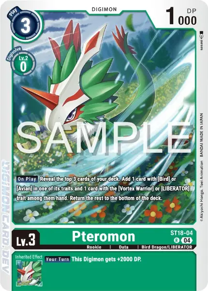 Digimon TCG Card ST18-04 Pteromon