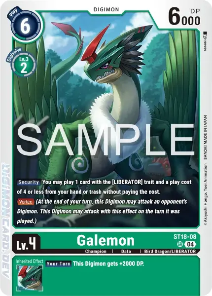 Digimon TCG Card 'ST18-008' 'Galemon'