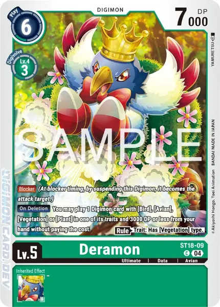 Digimon TCG Card ST18-09 Deramon