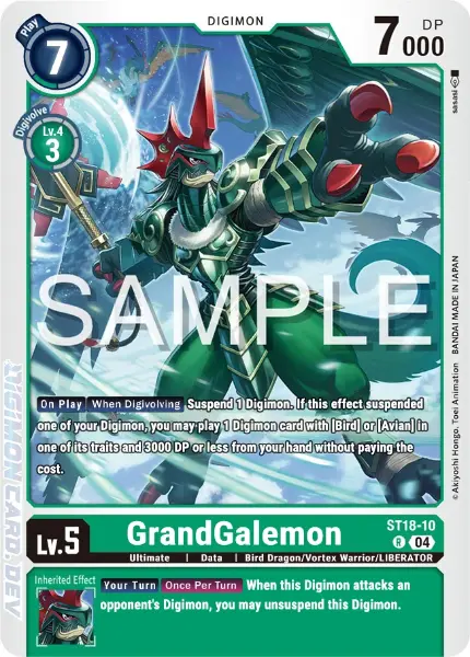 Digimon TCG Card ST18-10 GrandGalemon