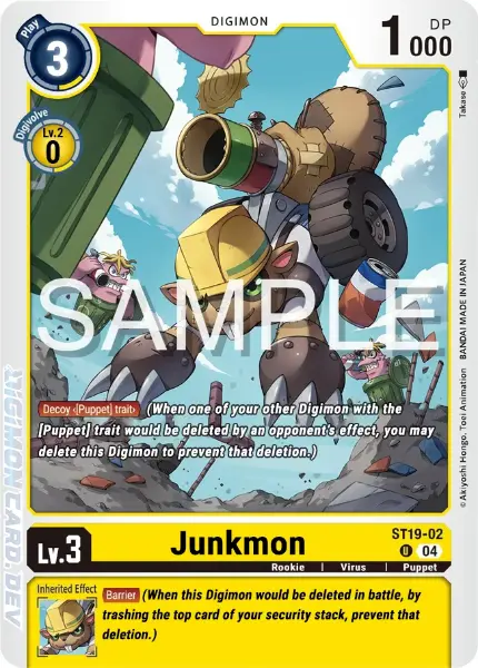Digimon TCG Card 'ST19-002' 'Junkmon'