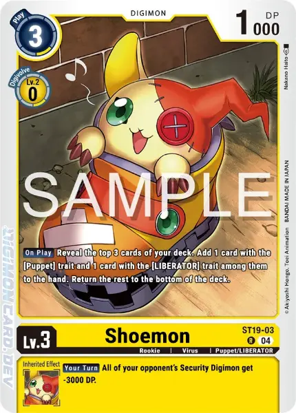 Digimon TCG Card 'ST19-003' 'Shoemon'