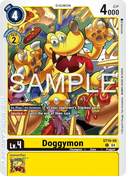 Digimon TCG Card ST19-06 Doggymon