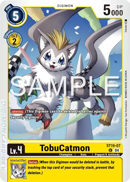 Digimon TCG Card 'ST19-007' 'TobuCatmon'