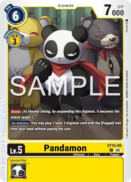 Digimon TCG Card 'ST19-009' 'Pandamon'