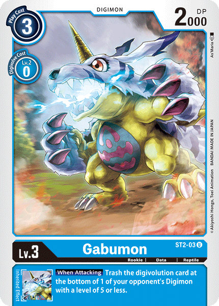 Digimon TCG Card 'ST2-003' 'Gabumon'