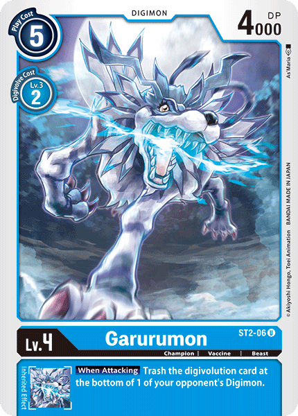 Digimon TCG Card ST2-06 Garurumon
