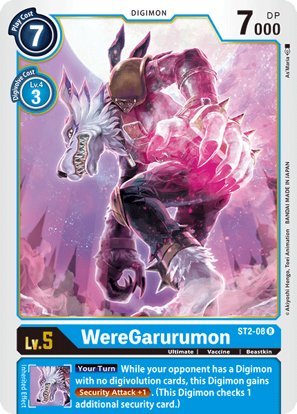Digimon TCG Card ST2-08 WereGarurumon