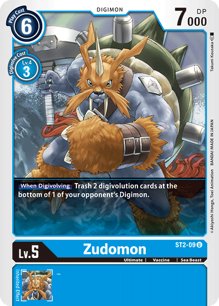 Digimon TCG Card ST2-09 Zudomon