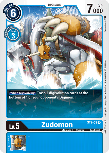 Digimon TCG Card ST2-09_P1 Zudomon