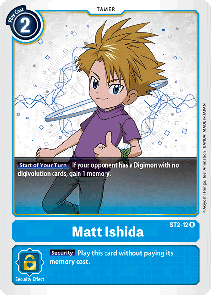 Digimon TCG Card 'ST2-012' 'Matt Ishida'