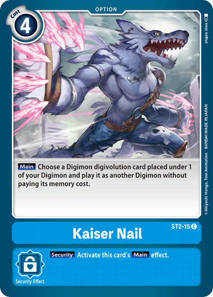 Digimon TCG Card 'ST2-015' 'Kaiser Nail'