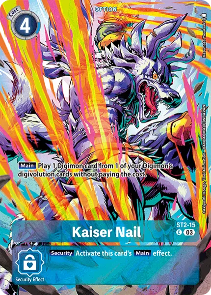 Digimon TCG Card ST2-15_P2 Kaiser Nail