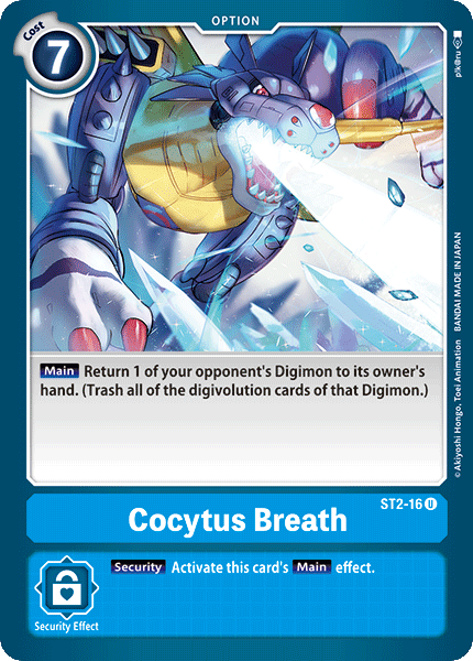 Digimon TCG Card 'ST2-016' 'Cocytus Breath'