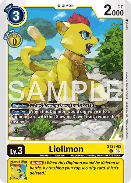 Digimon TCG Card 'ST23-002' 'Liollmon'