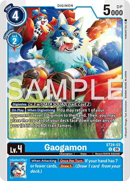 Digimon TCG Card 'ST24-003' 'Gaogamon'