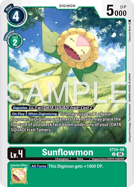 Digimon TCG Card 'ST24-009' 'Sunflowmon'