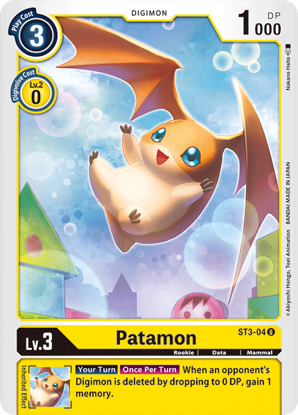 Digimon TCG Card 'ST3-004' 'Patamon'