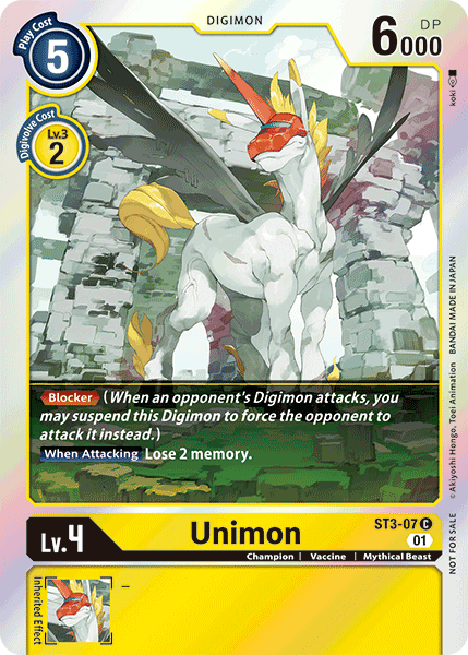 Digimon TCG Card ST3-07_P2 Unimon