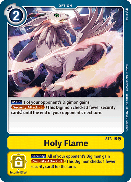 Digimon TCG Card 'ST3-015' 'Holy Flame'