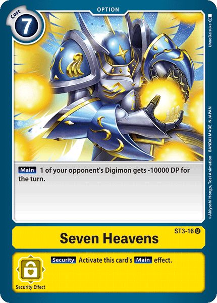 Digimon TCG Card 'ST3-016' 'Seven Heavens'