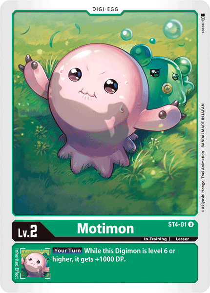 Digimon TCG Card 'ST4-001' 'Motimon'