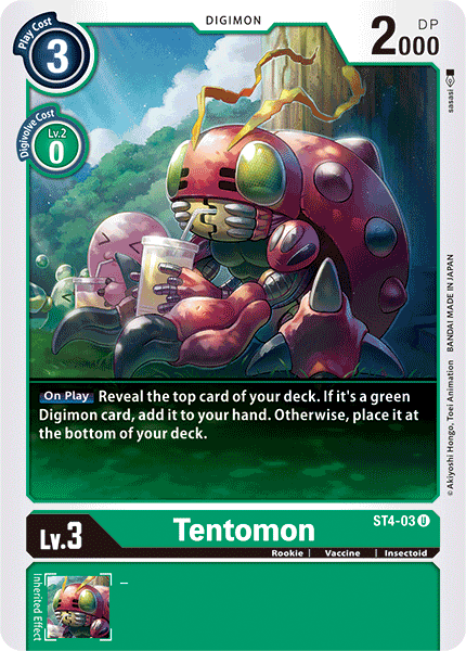 Digimon TCG Card 'ST4-003' 'Tentomon'