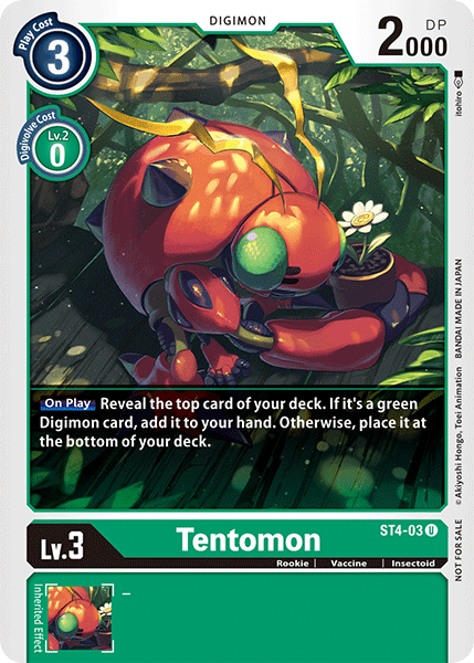 Digimon TCG Card 'ST4-003_P1' 'Tentomon'