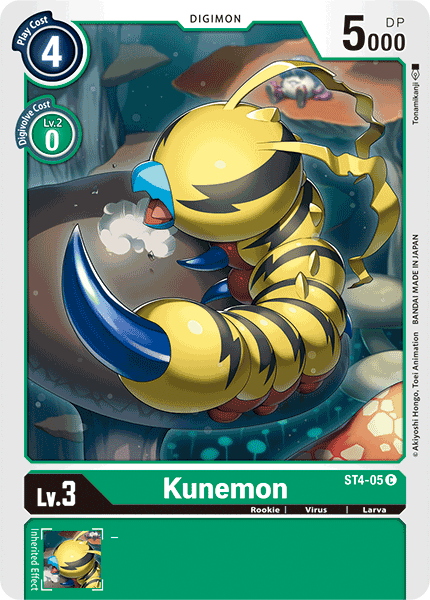 Digimon TCG Card ST4-05 Kunemon