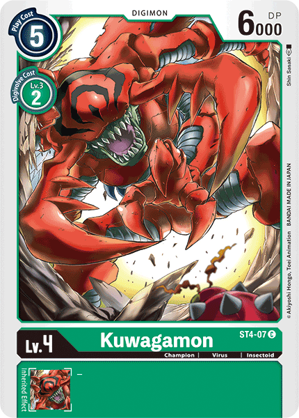 Digimon TCG Card ST4-07 Kuwagamon
