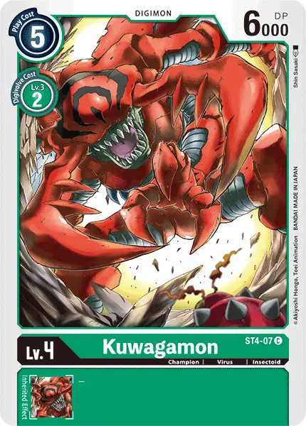 Digimon TCG Card 'ST4-007' 'Kuwagamon'