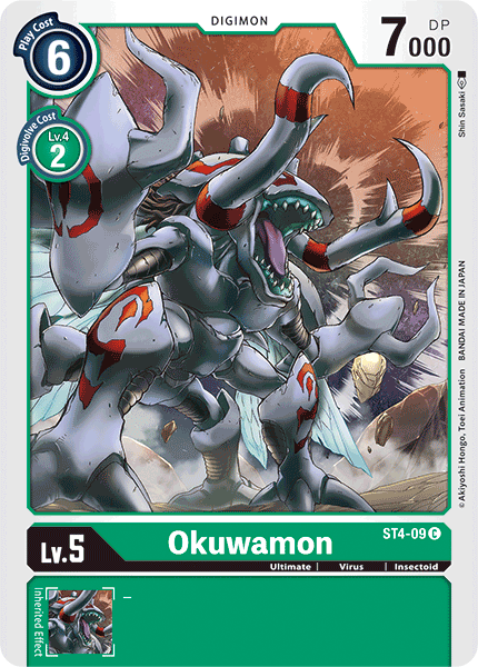 Digimon TCG Card ST4-09 Okuwamon