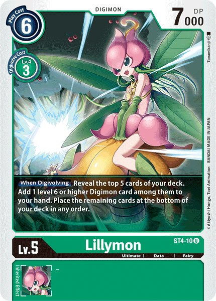 Digimon TCG Card ST4-10 Lillymon