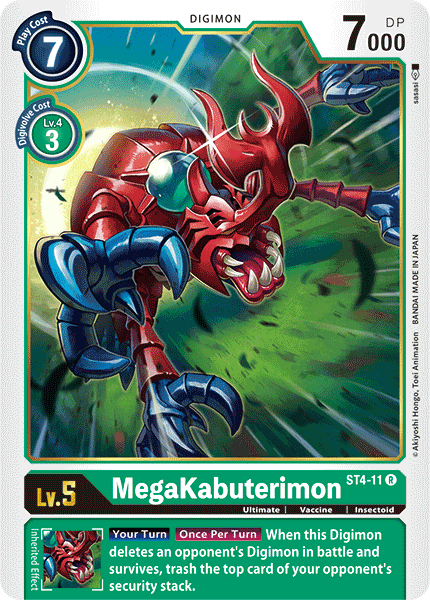 Digimon TCG Card ST4-11 MegaKabuterimon