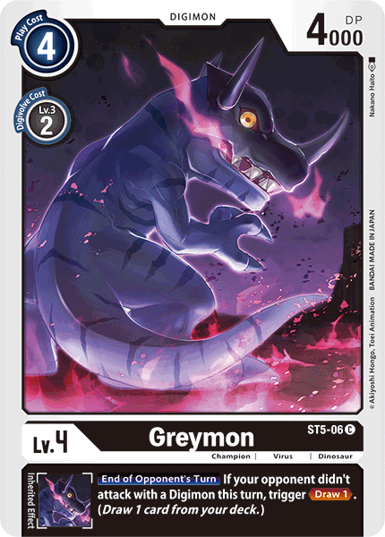 Digimon TCG Card ST5-06 Greymon
