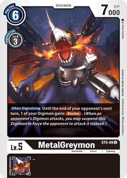 Digimon TCG Card ST5-09 MetalGreymon