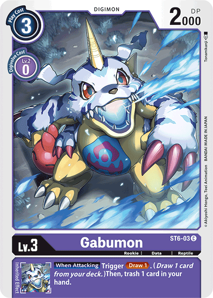 Digimon TCG Card 'ST6-003' 'Gabumon'
