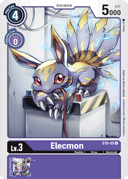 Digimon TCG Card ST6-05 Elecmon