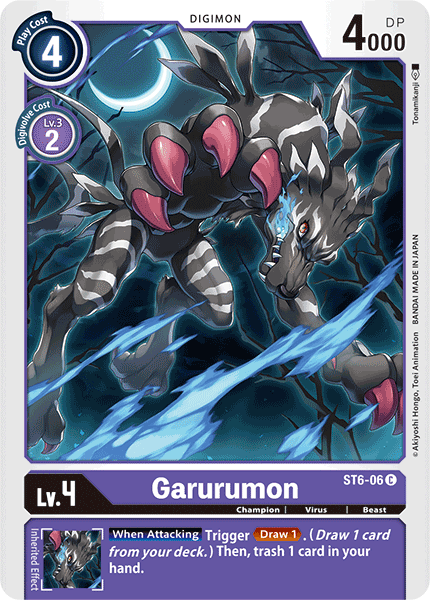 Digimon TCG Card ST6-06 Garurumon