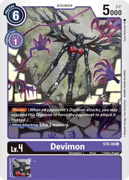 Digimon TCG Card 'ST6-008' 'Devimon'