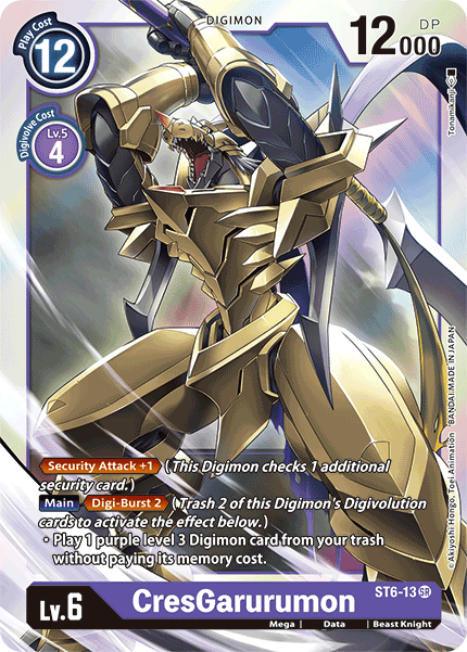 Digimon TCG Card ST6-13 CresGarurumon