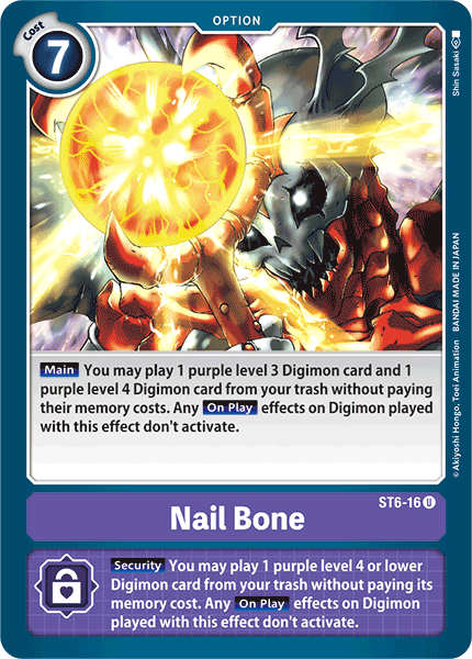 Digimon TCG Card 'ST6-016' 'Nail Bone'